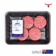 AUS Grass-Fed Lamb Burger Patty 125gm x 4 patties Muscat Livestock