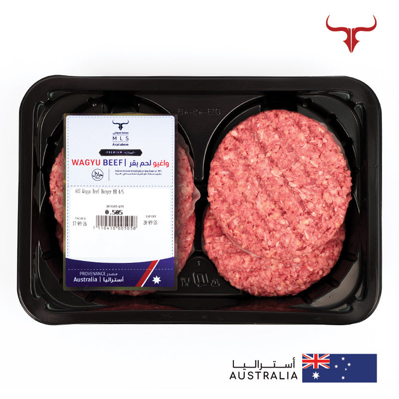 AUS Wagyu Beef Burger MB 4/5 125gm x 4 patties