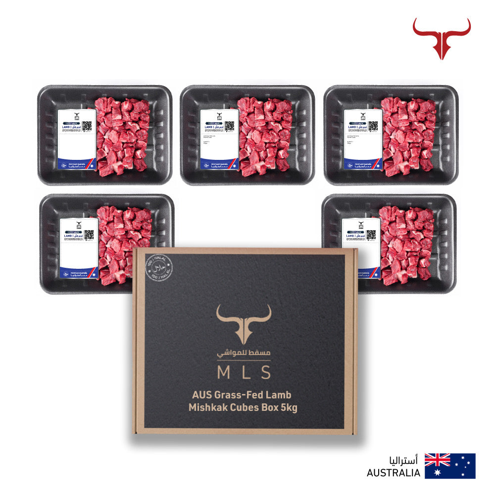 AUS Grass-Fed Lamb Mishkak Cubes Box 5kg