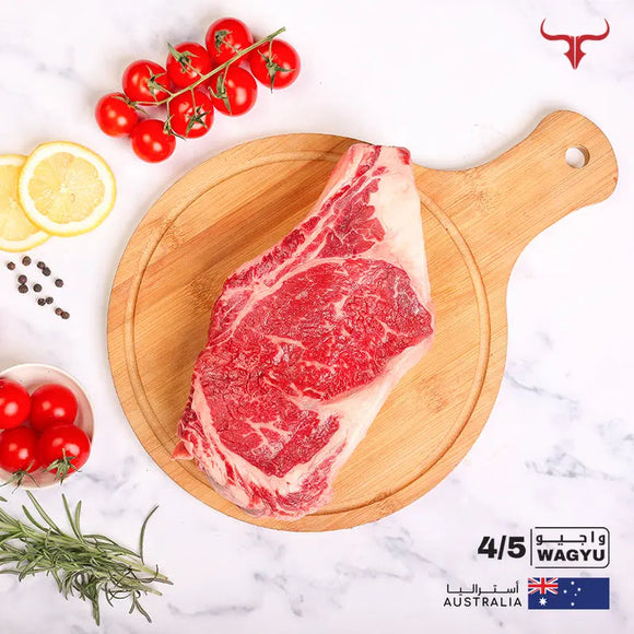 AUS Wagyu Beef Bone-in Ribeye Steak MB 4/5 x 1 Muscat Livestock